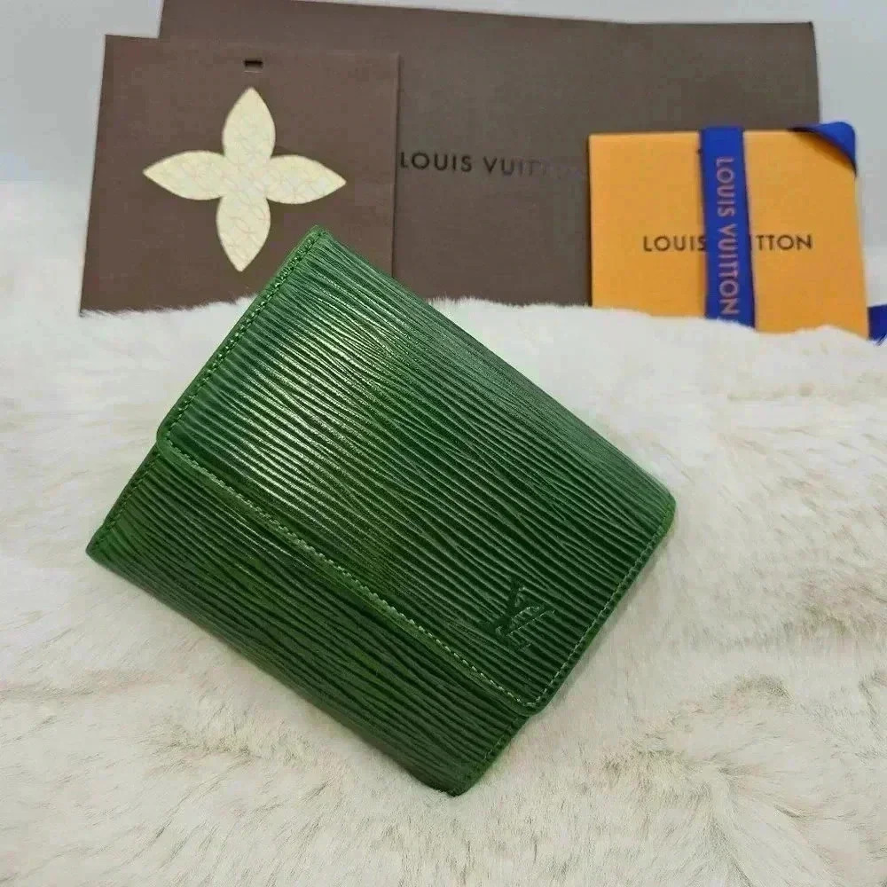 Louis Vuitton Green  Epi Compact Wallet